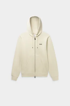 Q-Series Regular Fit Zip Through Hoodie White Swan