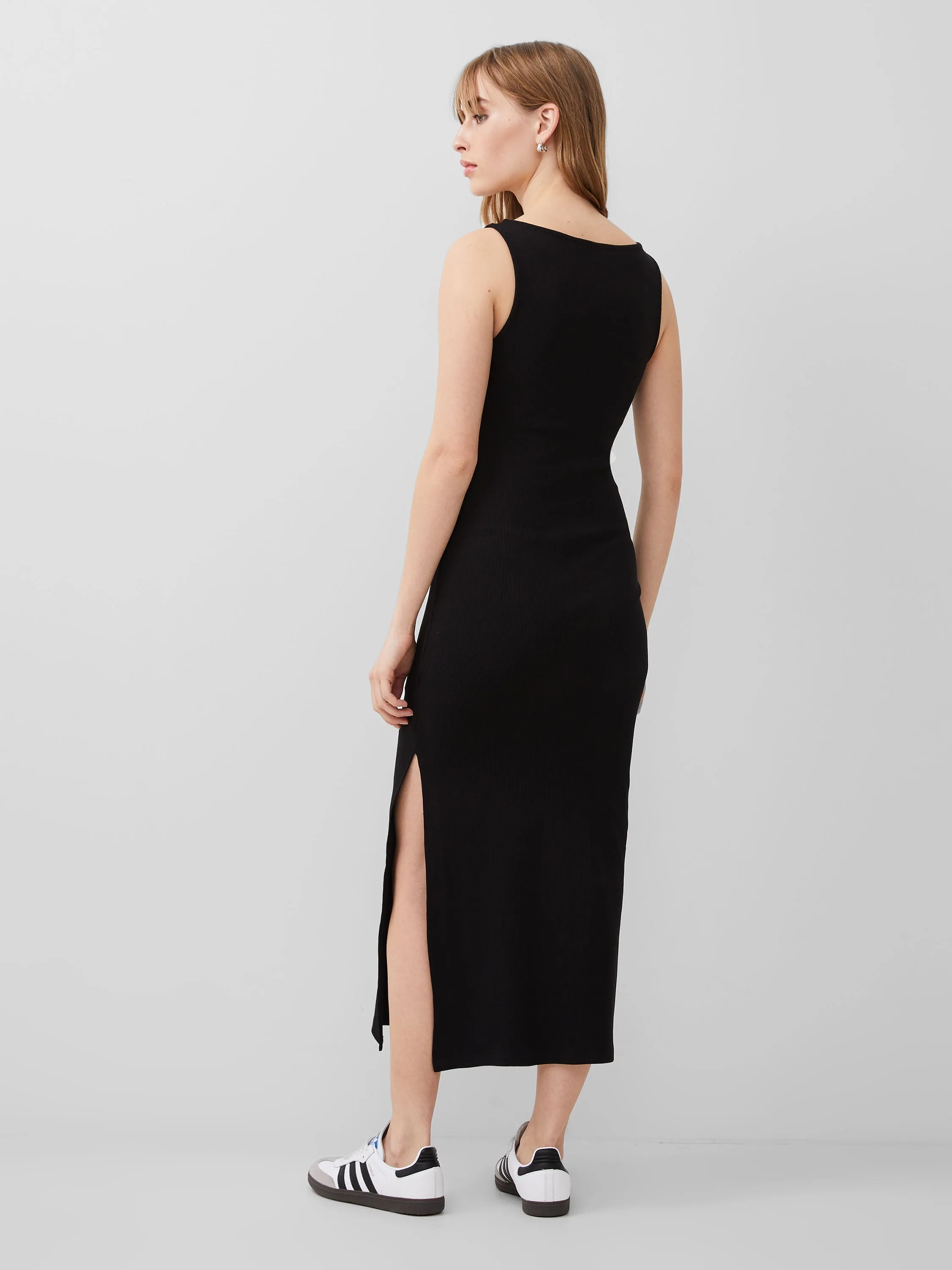 Rassia Jersey Slash Neck Midaxi Dress