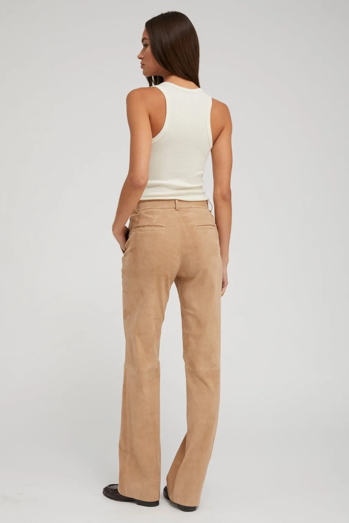 Sand Suede Classic Trousers