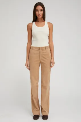 Sand Suede Classic Trousers