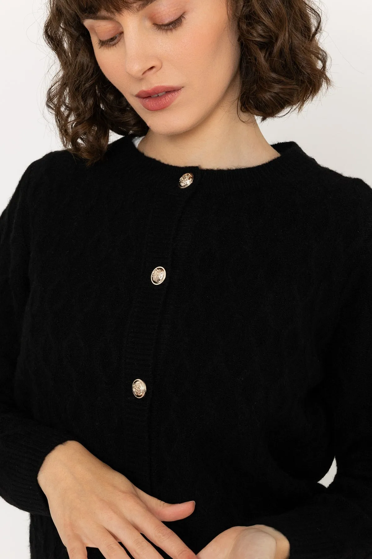 Soft Touch Cardigan in Black