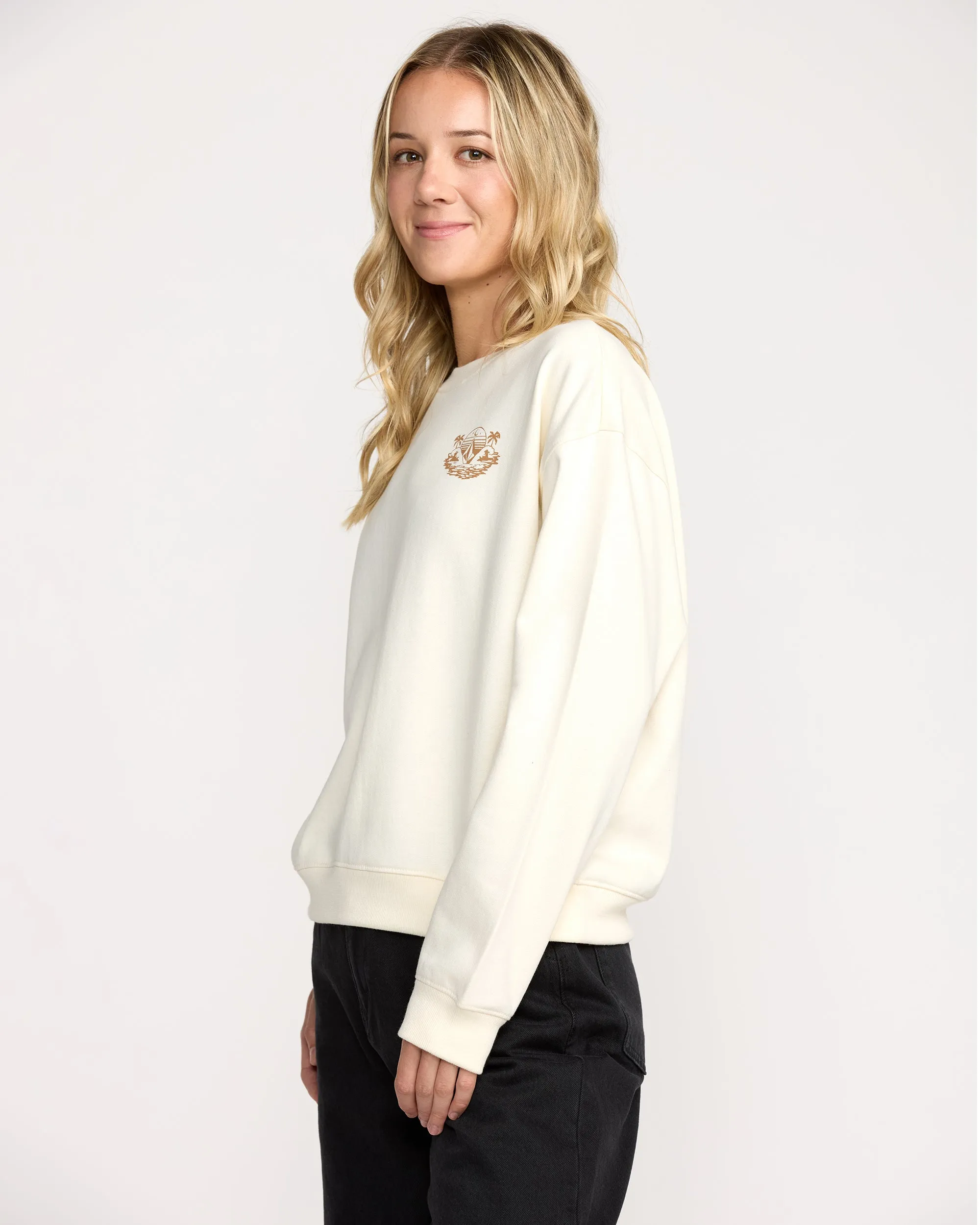 Stone Dream Crew Sweatshirt - Bone