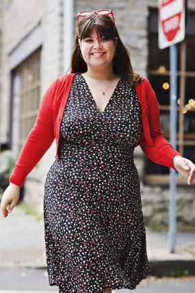 Tomato Red Cropped Cardigan