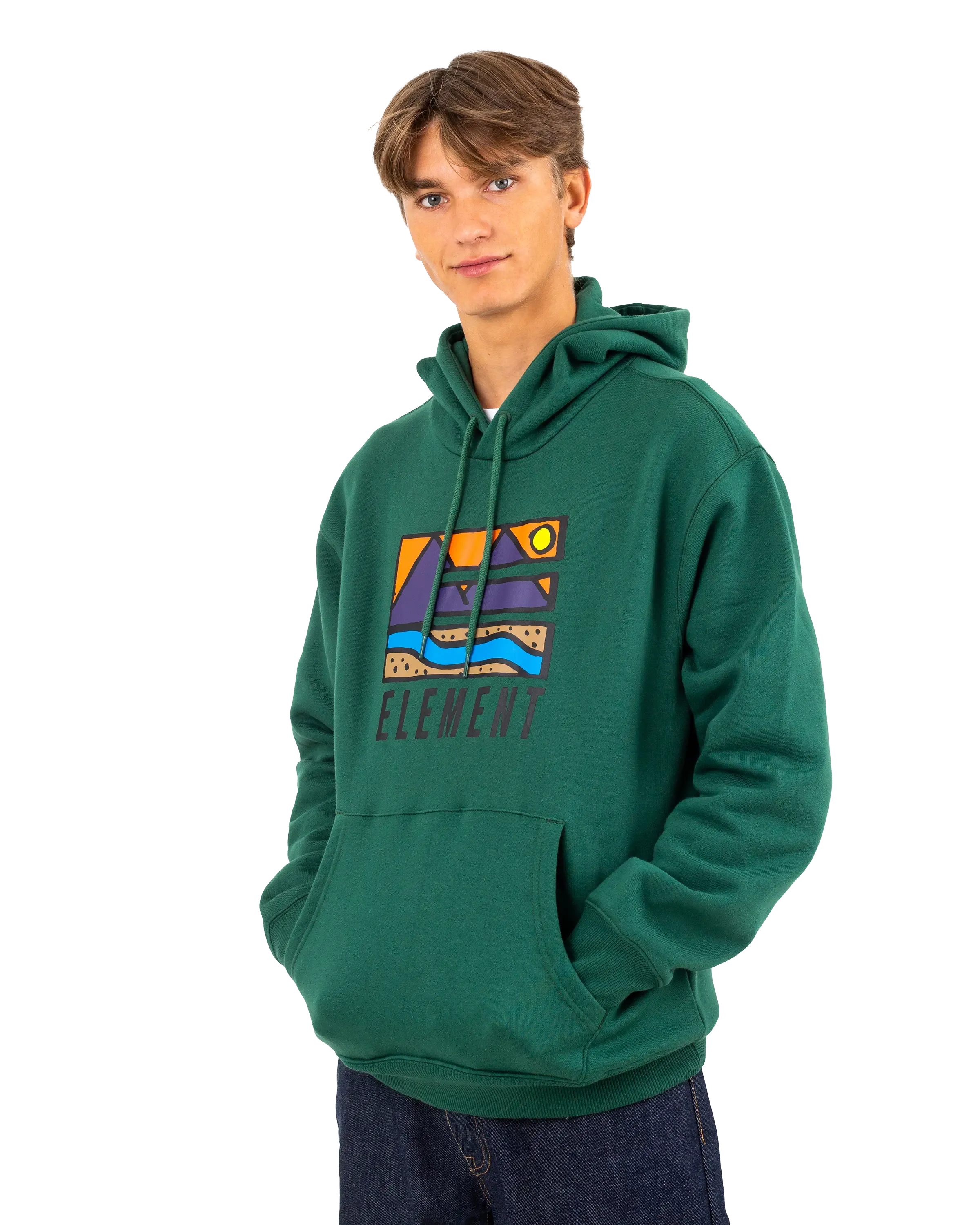 Trekka Hoodie in Dark Green