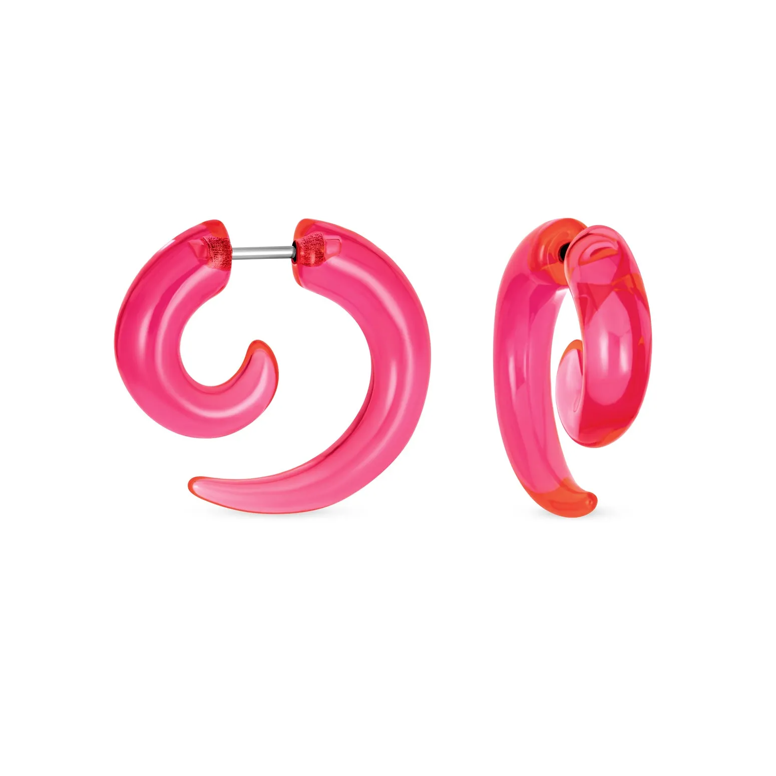 Unisex Spiral Tribal Ear Plug Taper Earrings Set - 6 Pcs Various Colors