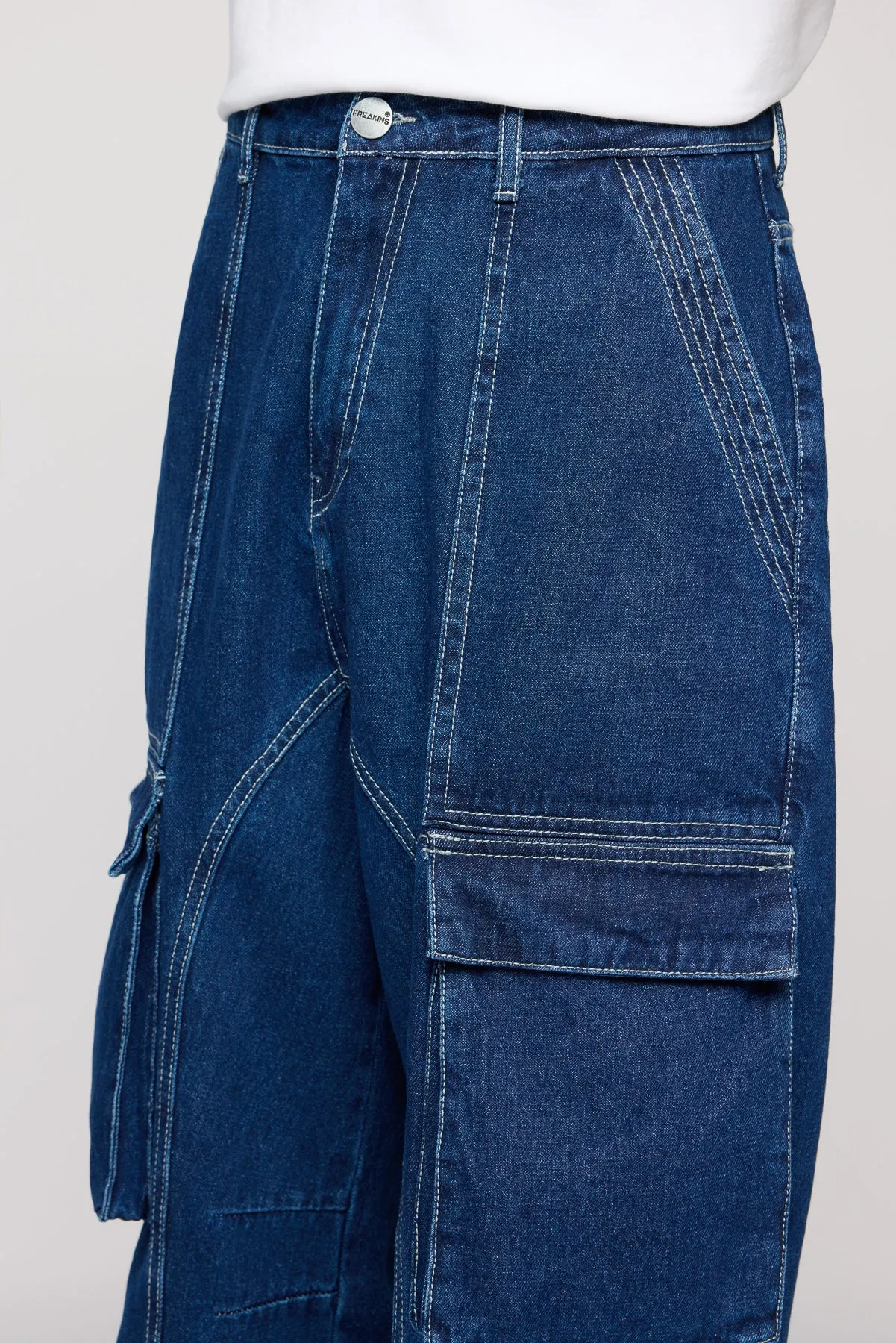 Vortex Blue Men's Utility Cargo Jeans