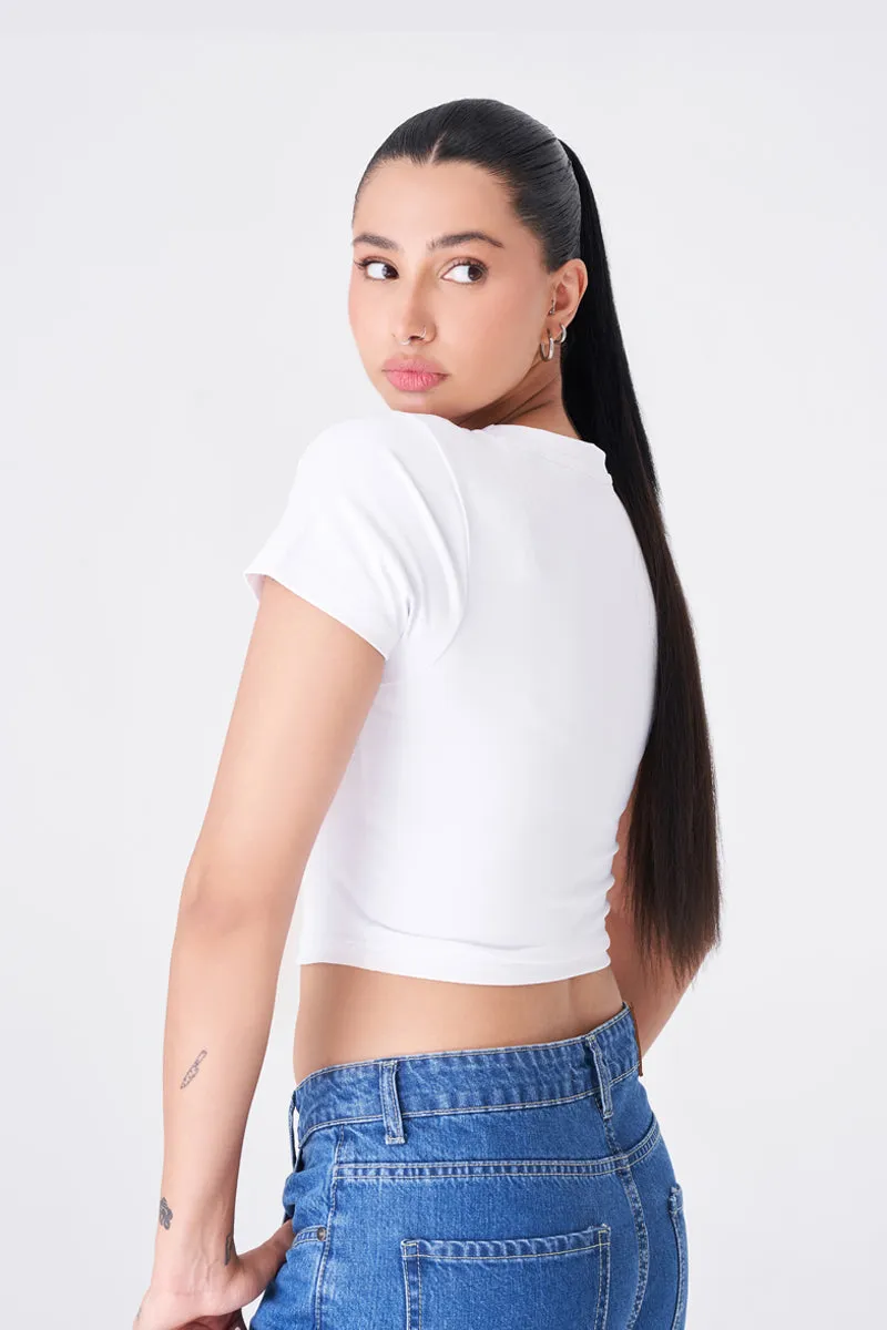 White Crop Top – Versatile, Chic, and Comfortable