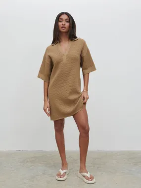 Willow Knit Mini Dress - Biscuit