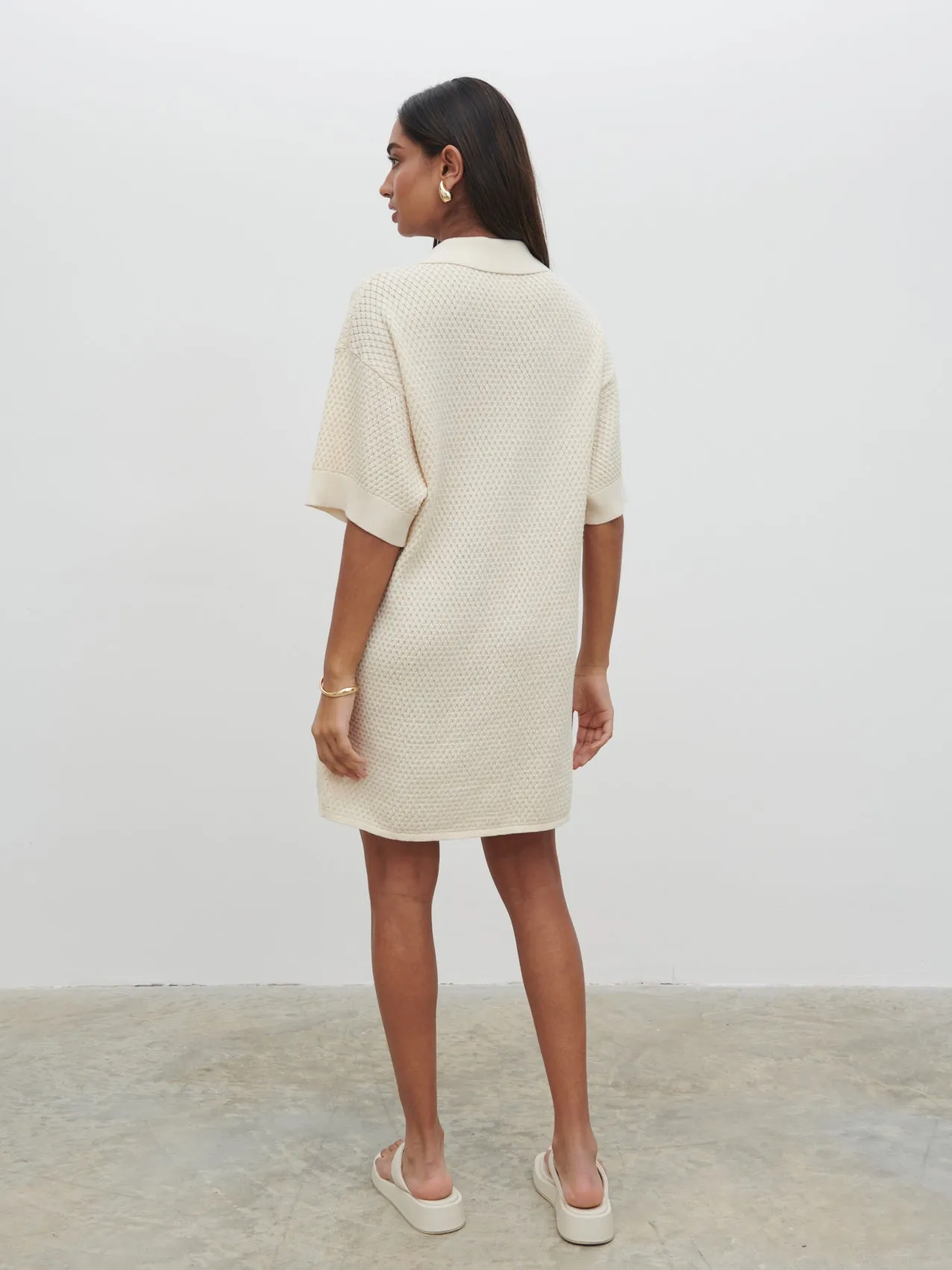 Willow Knit Mini Dress - Cream