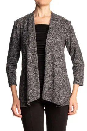 Women's Cardigan Charcoal Grey Comfort Stretch Fabric Easy Care Flattering fit Our Best Seller Now On Sale 50 Off Quality Made in Canada Exclusive At Yvonne Marie Boutiques