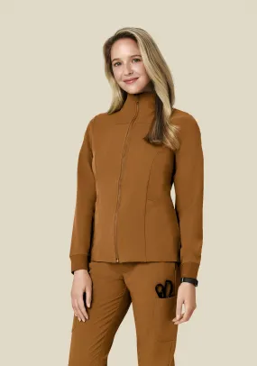 Women's Modern Scrub Jacket Camel