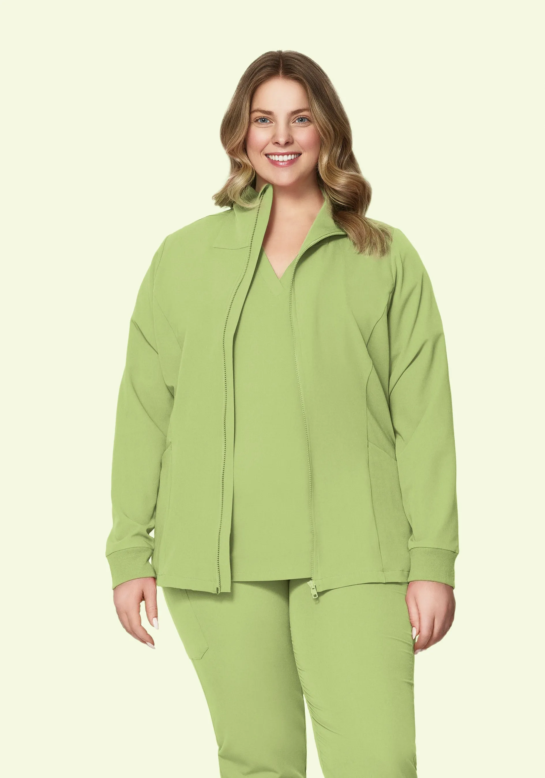 Women's Modern Scrub Jacket Fern