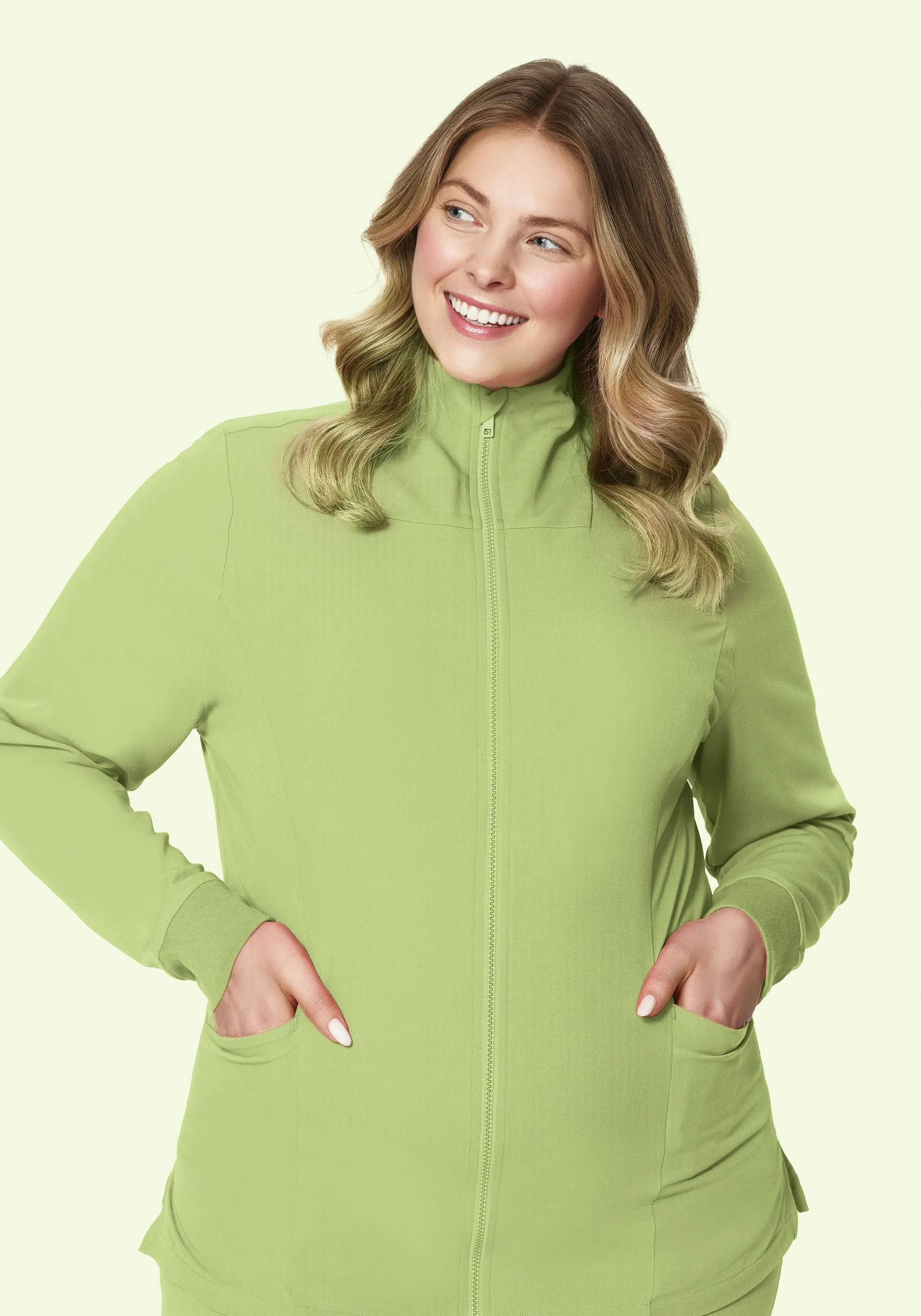 Women's Modern Scrub Jacket Fern