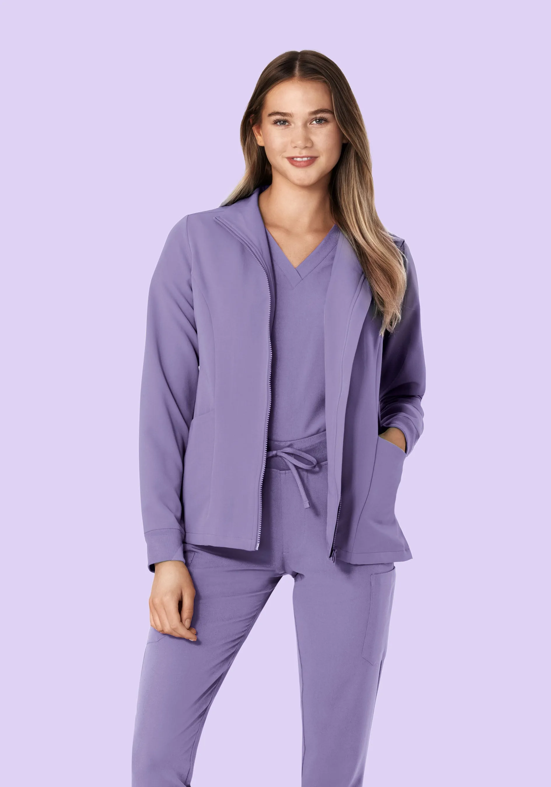 Women's Modern Scrub Jacket Hyacinth