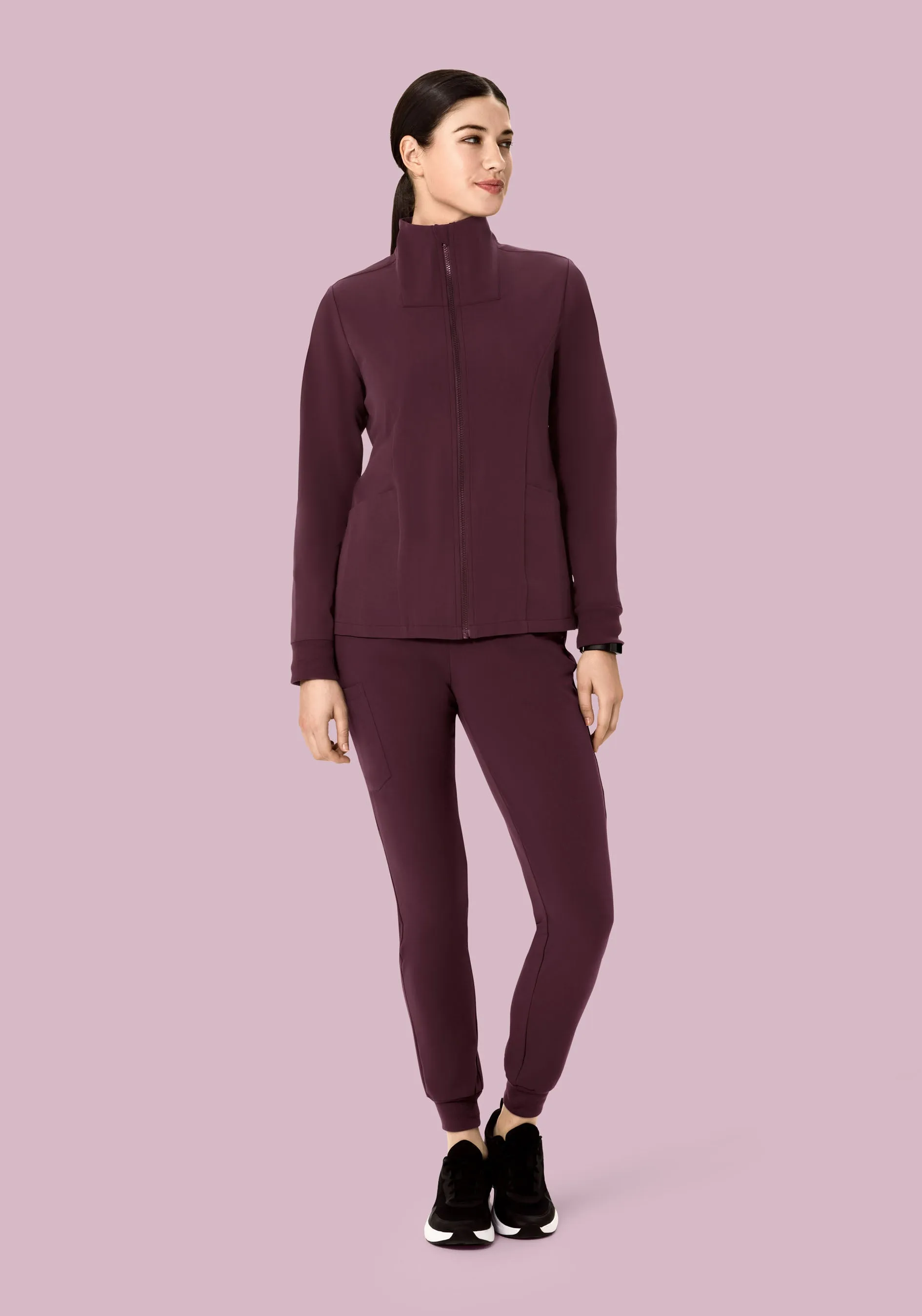 Women's Modern Scrub Jacket Merlot