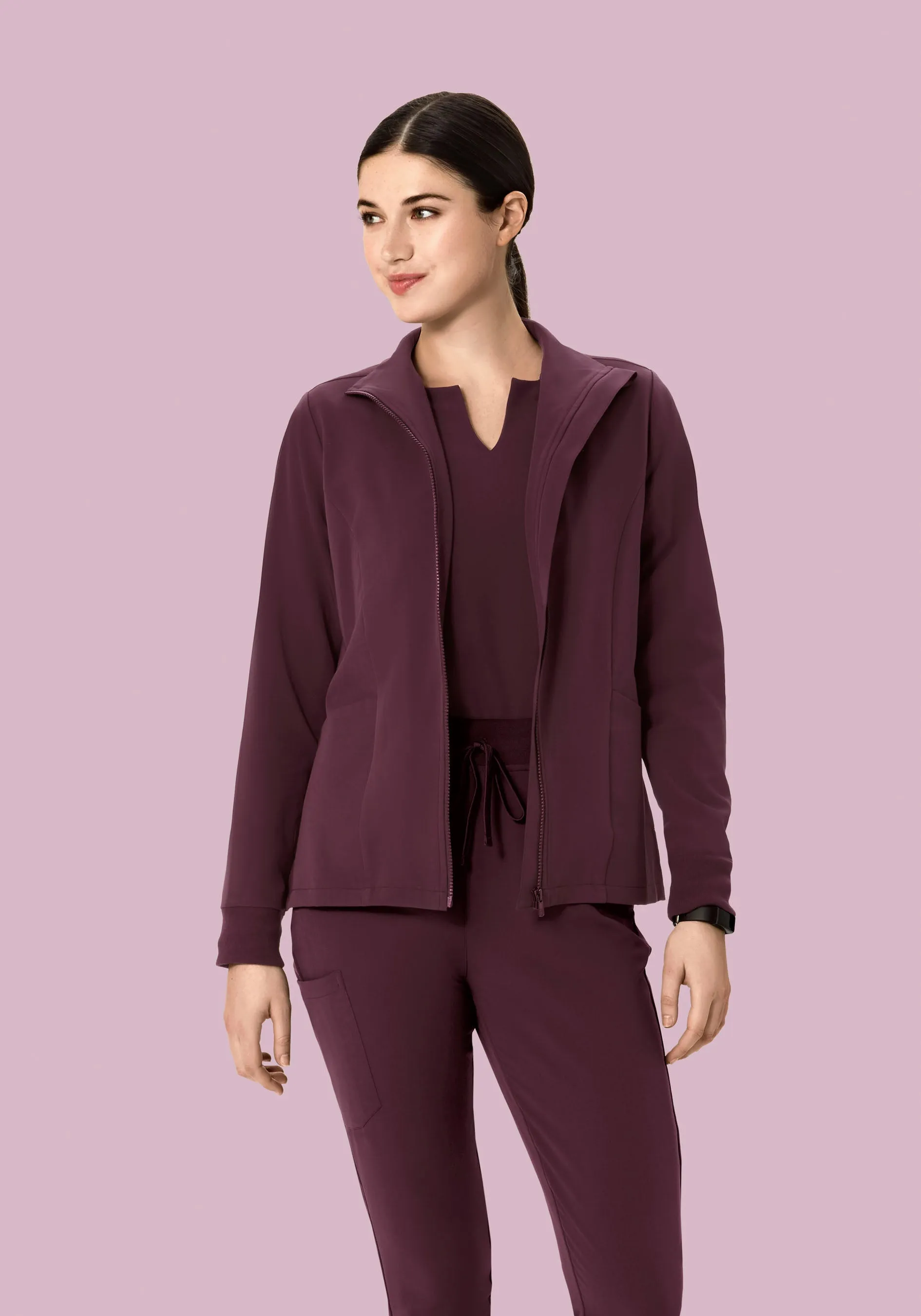 Women's Modern Scrub Jacket Merlot