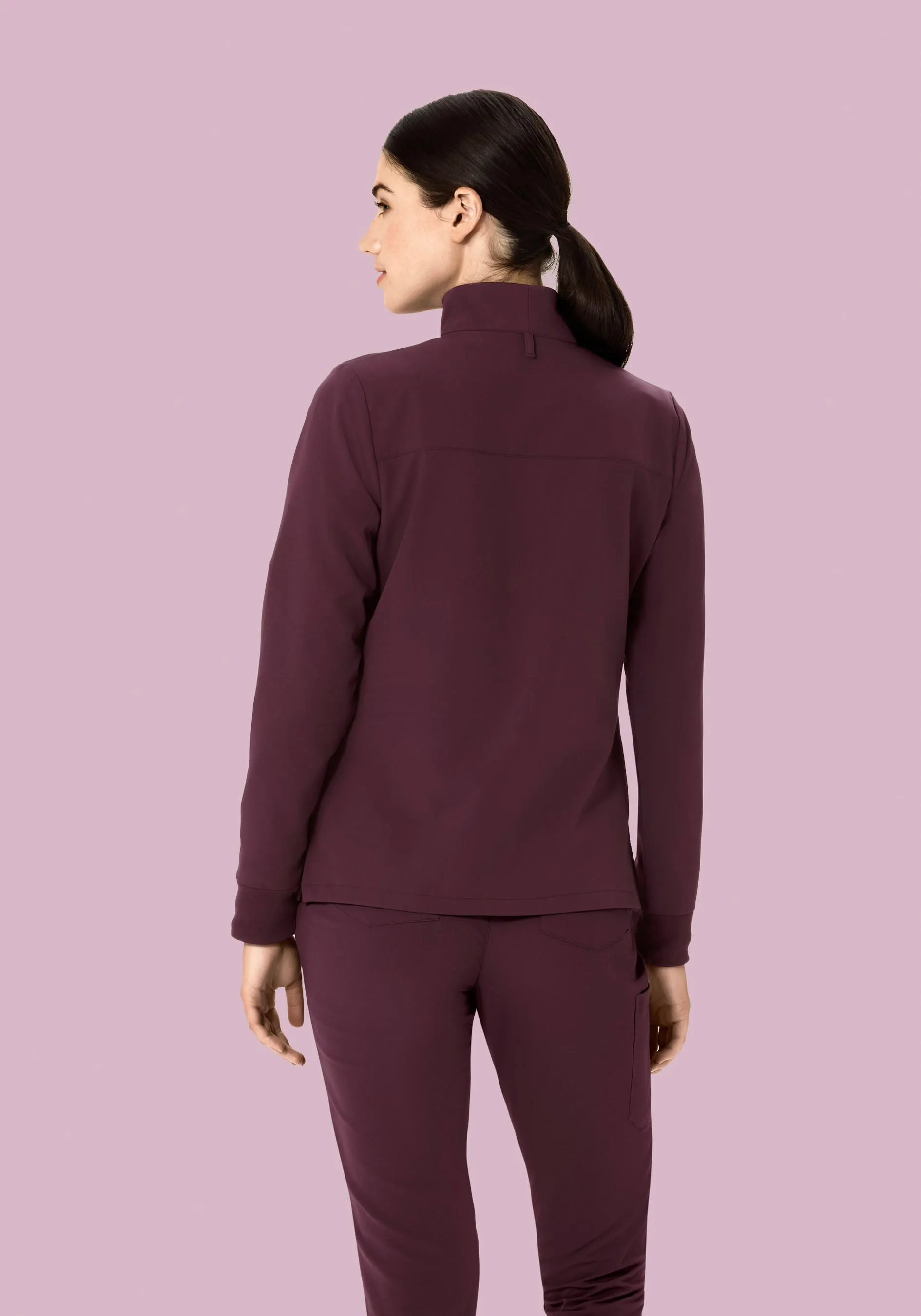 Women's Modern Scrub Jacket Merlot