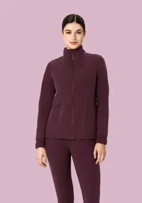 Women's Modern Scrub Jacket Merlot