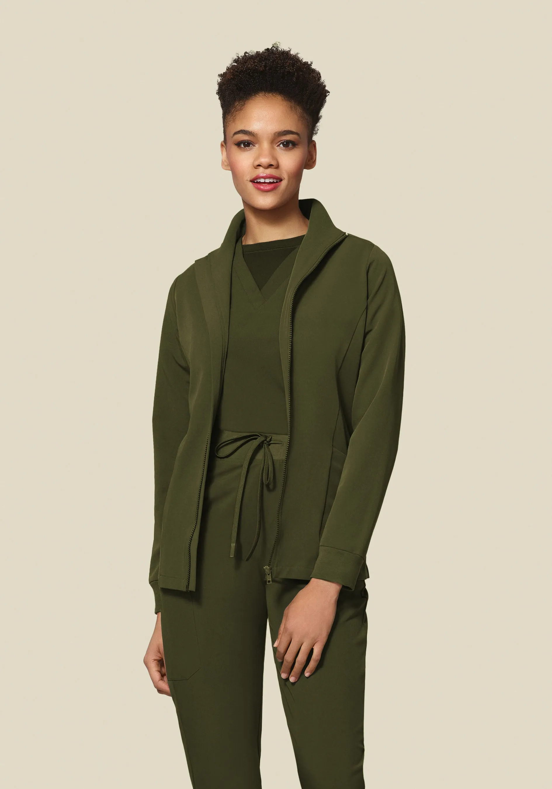 Women's Modern Scrub Jacket Olive