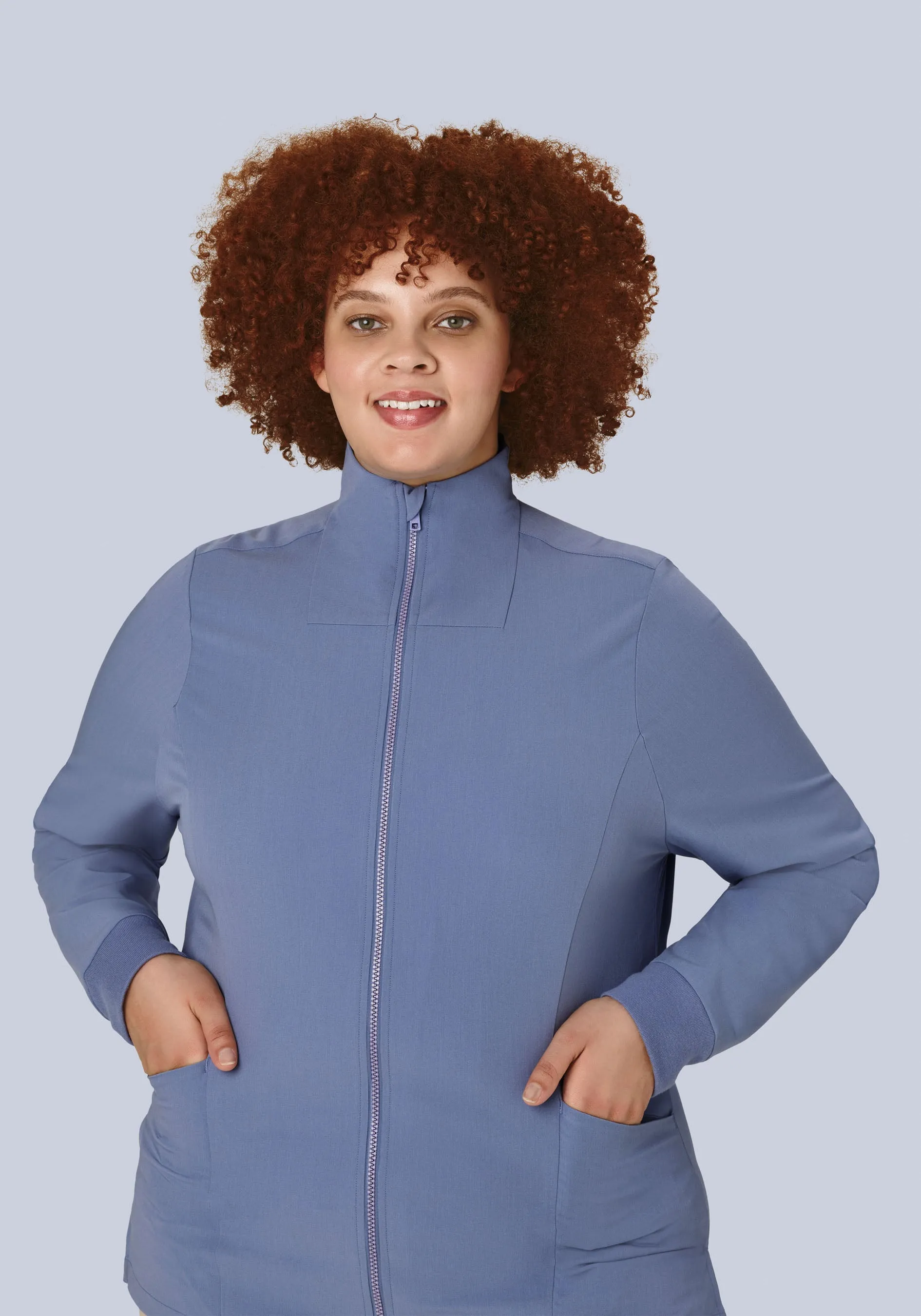 Women's Modern Scrub Jacket Periwinkle