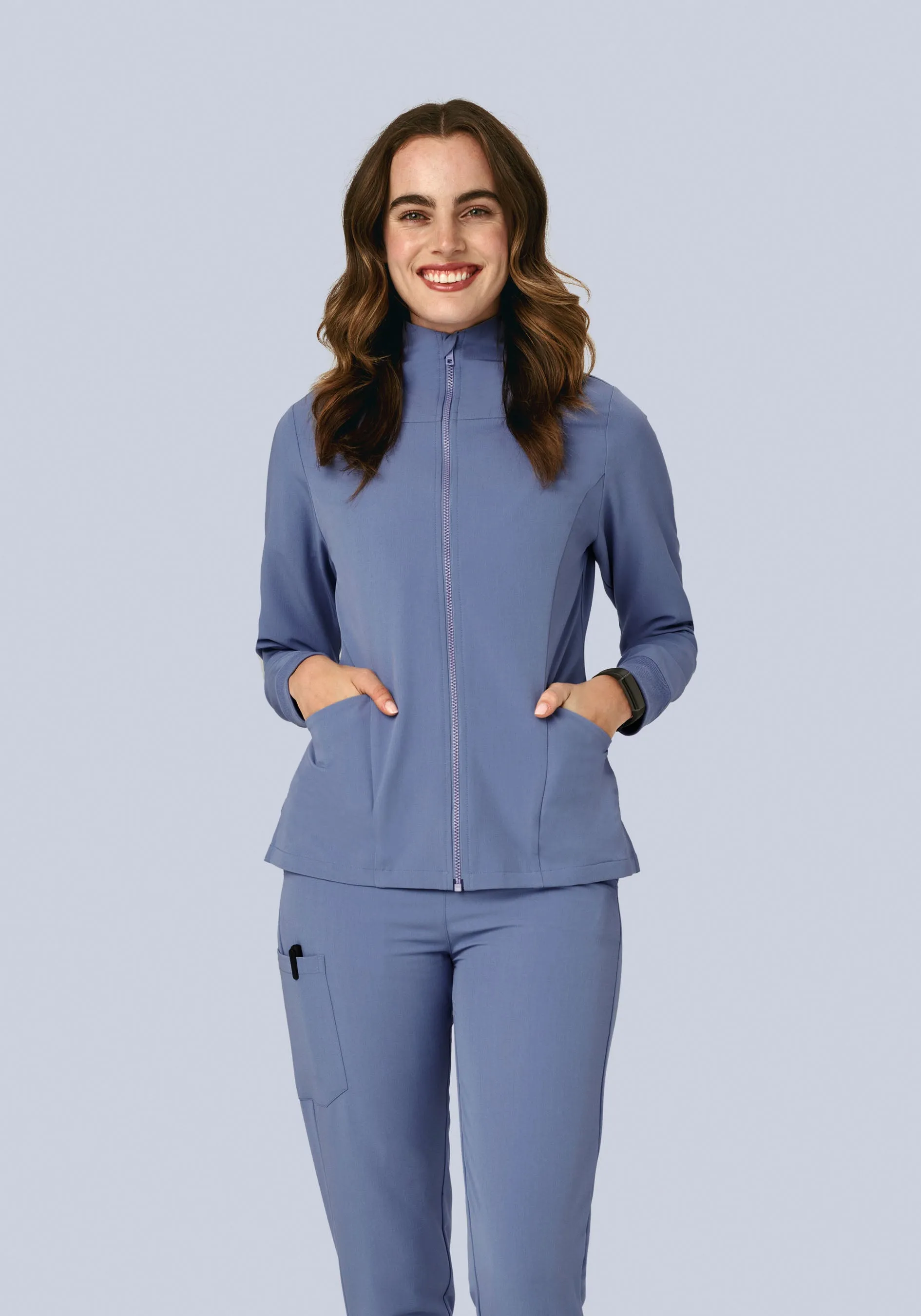 Women's Modern Scrub Jacket Periwinkle