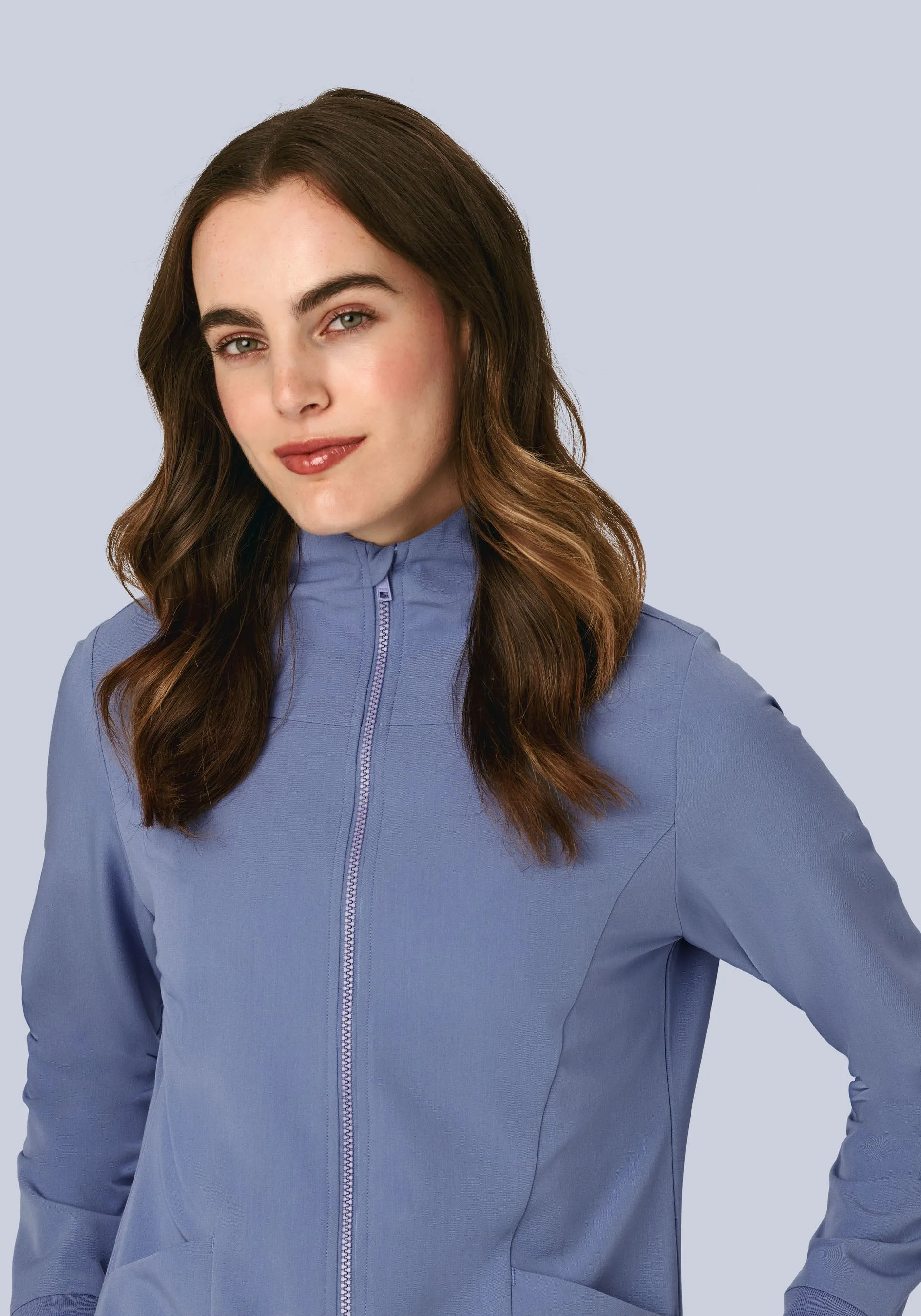 Women's Modern Scrub Jacket Periwinkle