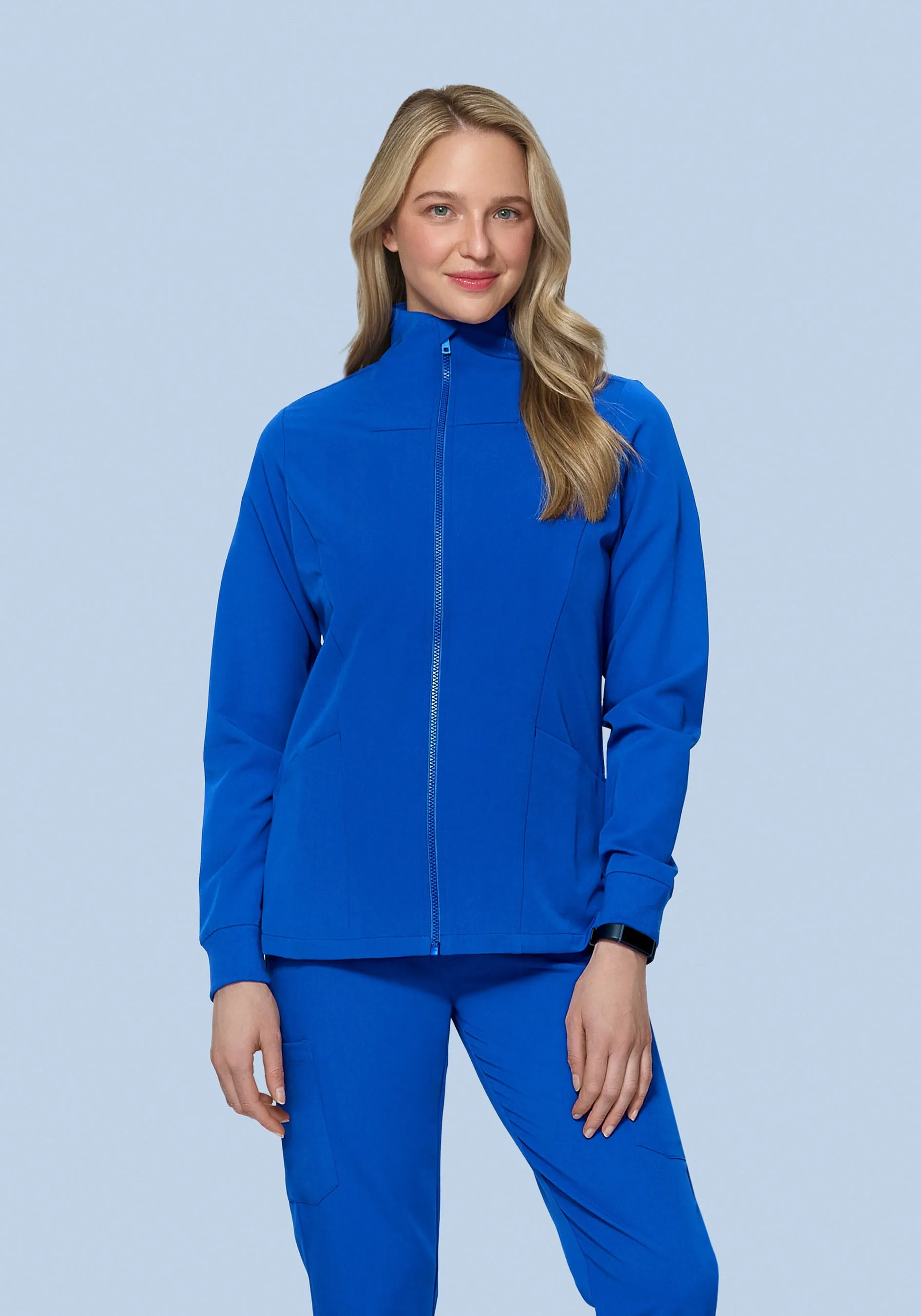 Women's Modern Scrub Jacket Royal Blue