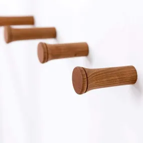 Wooden Coat Hook Wall Mounted, Single Organizer Hat Rack, Vintage Handcraft Hanger, Towel Hook, Towel Hanger, Walnut